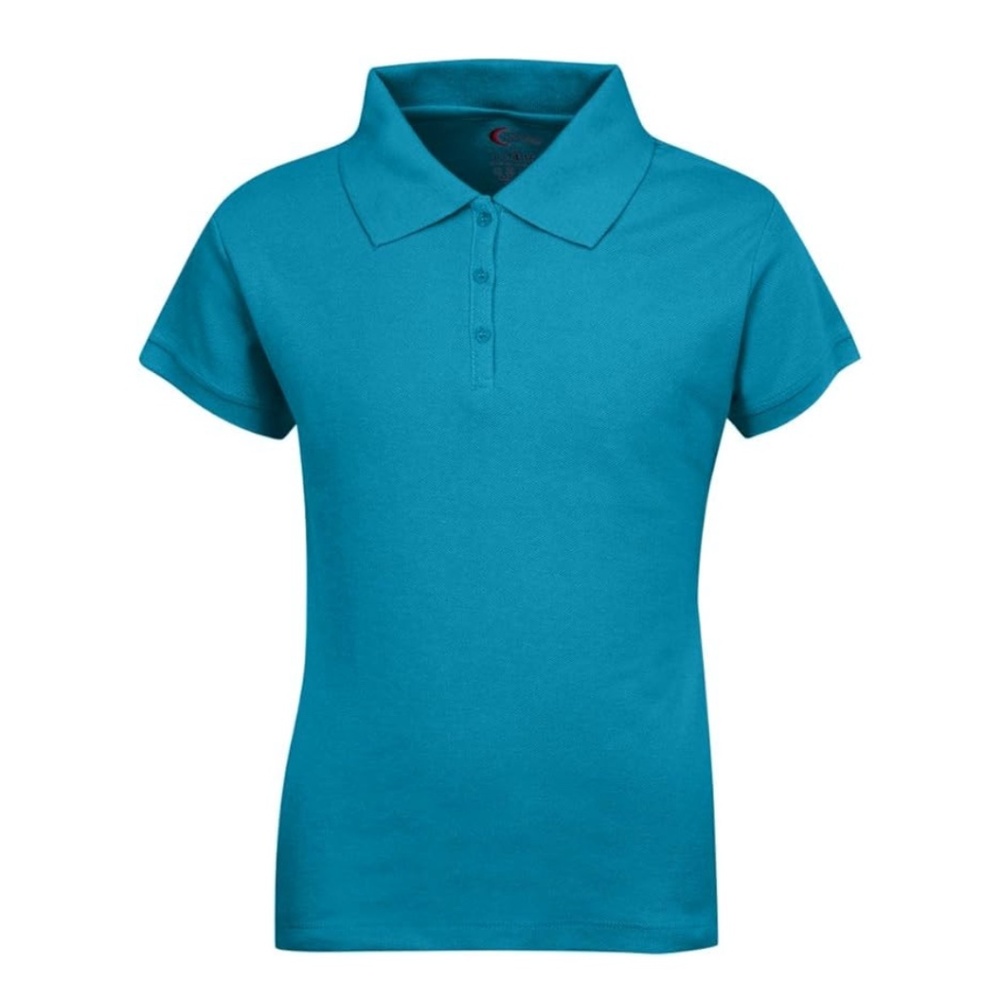 Premium Wear Junior Girl Short Sleeve Polo Shirt, Size: Medium, Juniors
